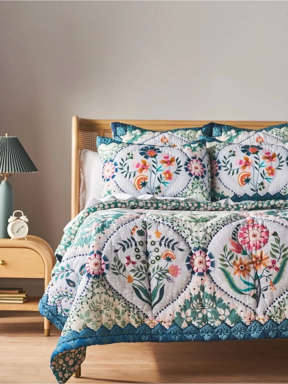 Anthropologie Theodora Cotton Quilt Sz King